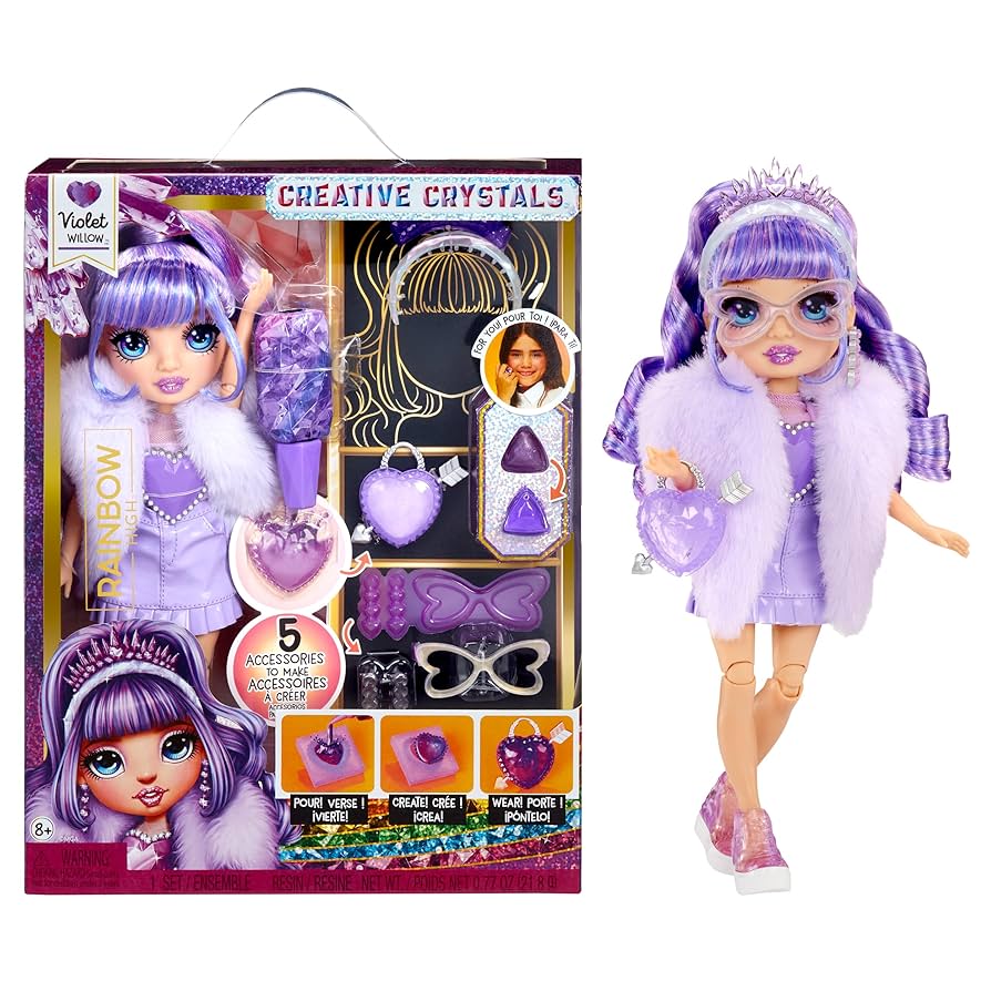 ☆☆Purpleviolet☆☆ Rainbow High Creative Crystals Violet - Purple 11” Fashion